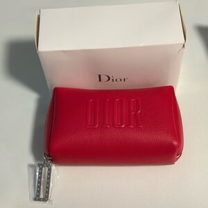 Vintage Dior -Red Makeup Pouch